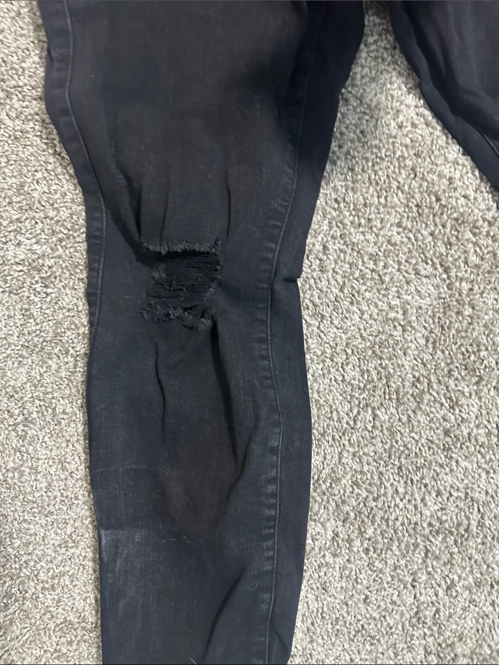 torrid Black Skinny Jeans with Knee Distress